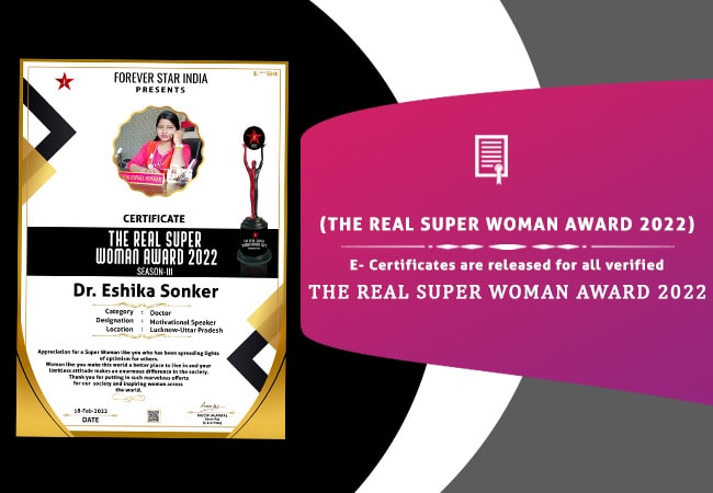 Real Super Woman Awards 2022 E-Certificate